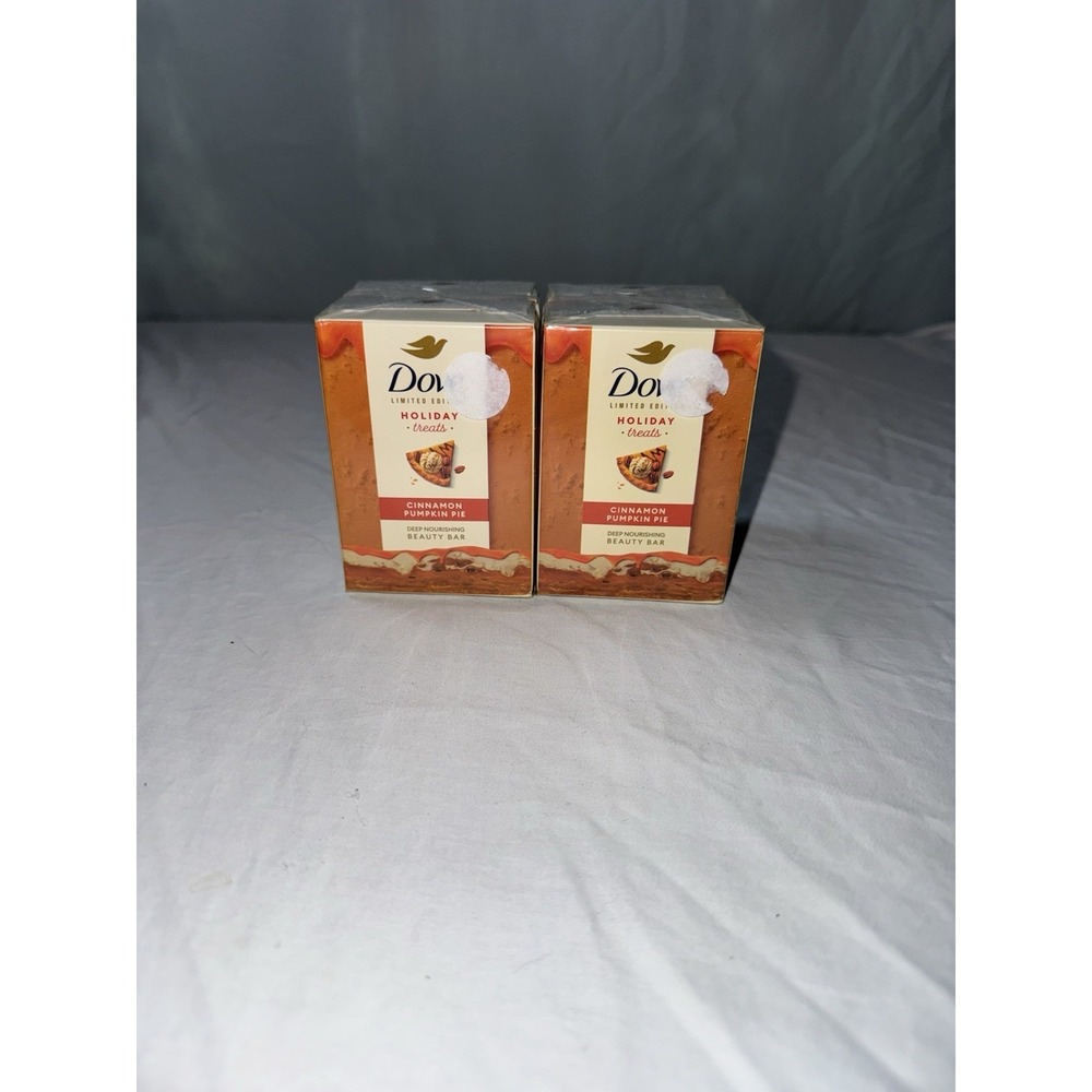 DOVE Cinnamon Pumpkin Pie Beauty Bar Soap 2 Bars Holiday Treats 2 Bars Ltd Ed